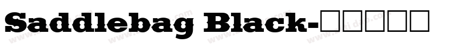Saddlebag Black字体转换